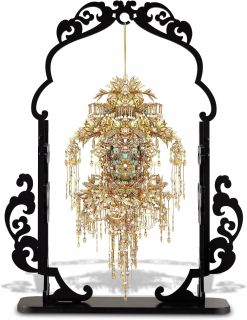 Stavebnice 3D kovových modelov Ázijské puzzle Stavebnice kovov Palace